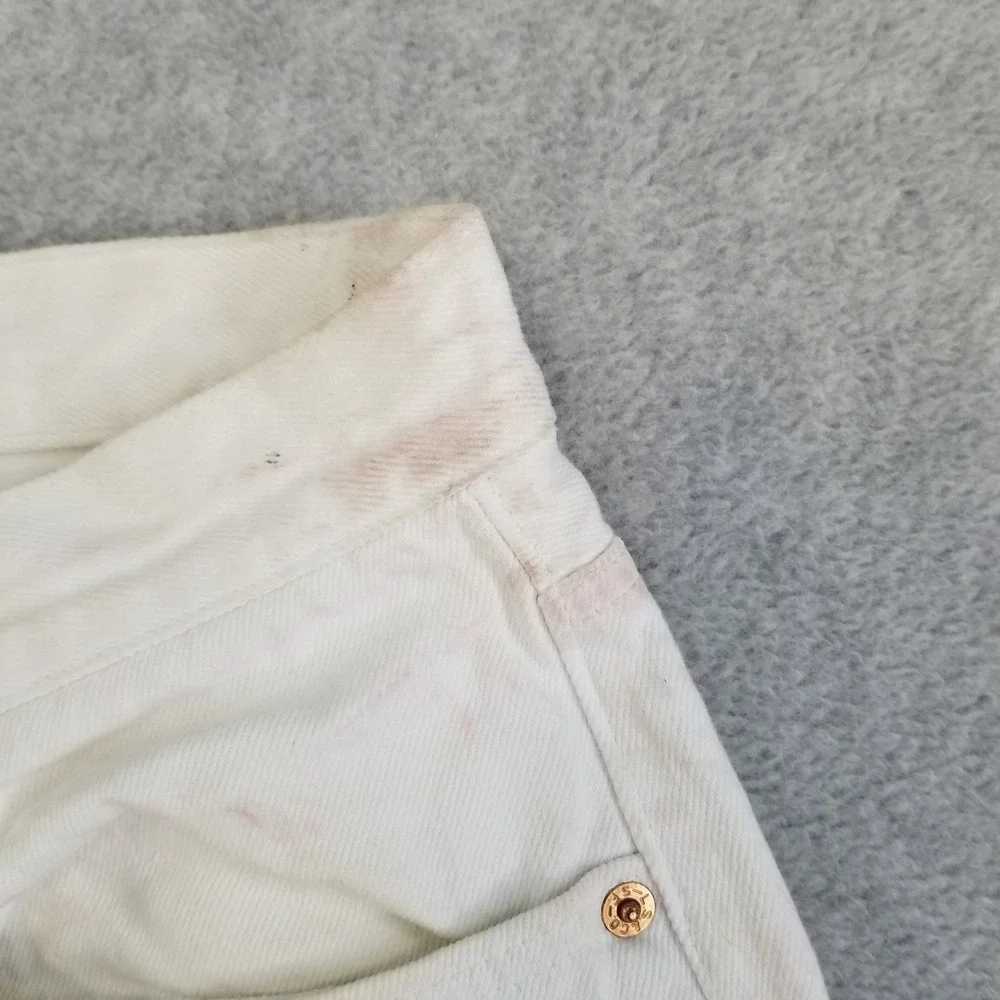 VTG Levi's 501 Jeans Mens 30x29 White Vintage Denim Pants Quality Clothing